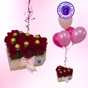 Caja Corazón Rosas